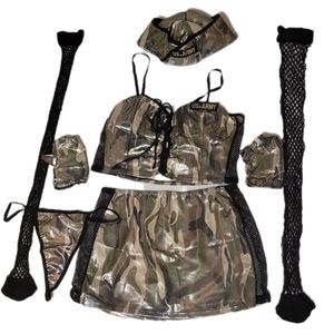 SEXY lingerie 6 picese, Army green/Black size M/L Never Used - 💥2/$30💥